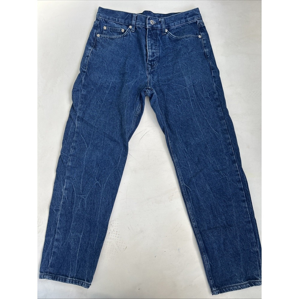 Topman Jeans Mens Blue Denim Straight Button Fly 30x32 Casual
